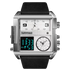 Multifunctional watch with digital and analog display on a white background