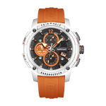 Orange and black watch with 'Fairwhale' branding on a white background