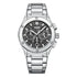 Quartz Chronograph Watch for men with stainless steel bracelet and black dial