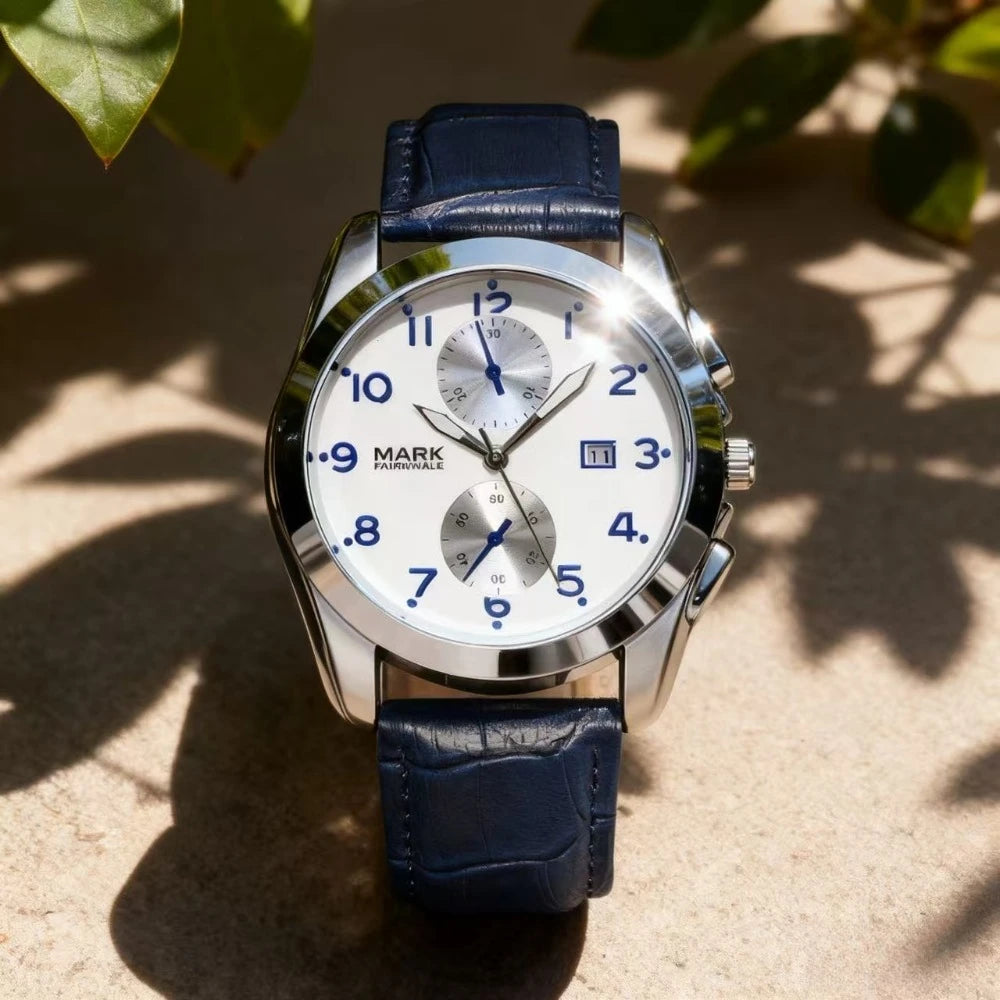 Quartz Watch displayed in lifestyle setting with elegant desk scene