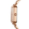 Rose gold watch on a white background