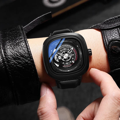 Mark Fairwhale FW-5052 Men’s Quartz Watch Dial with Industrial Layered Design