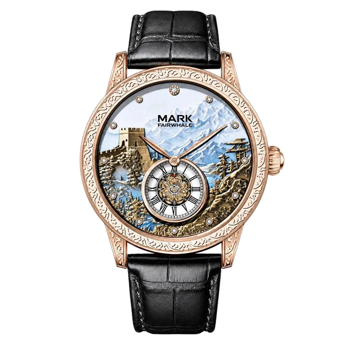 3D landscape dial with Great Wall and mountains