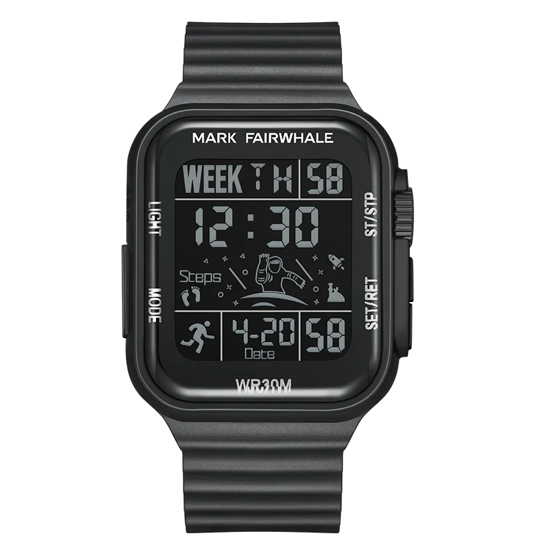 Mark Fairwhale 4430 NOXUL - Men’s Square Digital LED Fitness Watch Product vendor