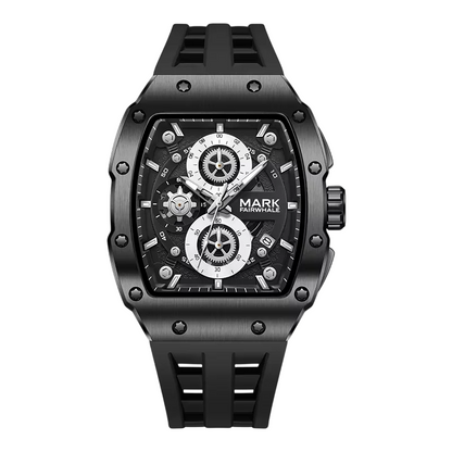Silver Mark Fairwhale TONIX tonneau sports watch with chronograph dial