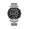 Silver and black watch with 'Fairwhale' branding on a white background