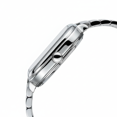 Silver bracelet on a white background
