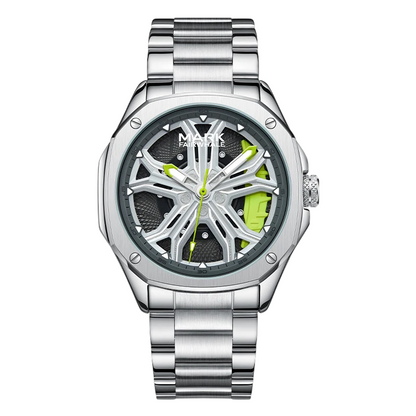 Silver version of Mark Fairwhale 5060 NOCTRIX men’s stainless steel quartz watch