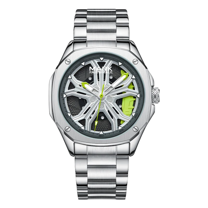 Silver version of Mark Fairwhale 5060 NOCTRIX men’s stainless steel quartz watch