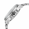 Silver watch with a white background