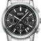 Silver watch with black dial featuring the brand 'Mark Fairwhale' on a white background