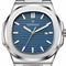 Silver watch with blue dial featuring the brand 'FAIRWHALE'.