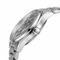 Silver watch with detailed face on a white background