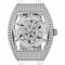 Silver watch with intricate design and 'Fairwhale' branding on a white background