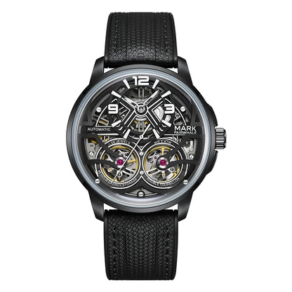 Skeleton automatic watch exhibition case back Mark Fairwhale FW-6025