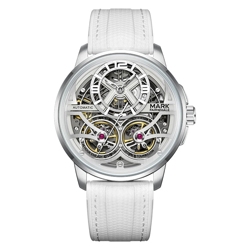 Skeleton automatic watch exhibition case back Mark Fairwhale FW-6025