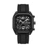 Stylish men’s red and black silicone strap watch  Mark Fairwhale BLUORA 5540 square chronograph wristwatch for sports and fashion.