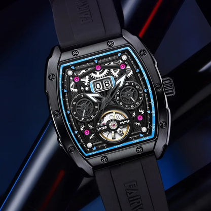 Tourbillon Watch FW-6430 luminous display glowing in low light