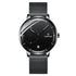 VELION Minimalist Mesh Business Watch black dial close-up on surface