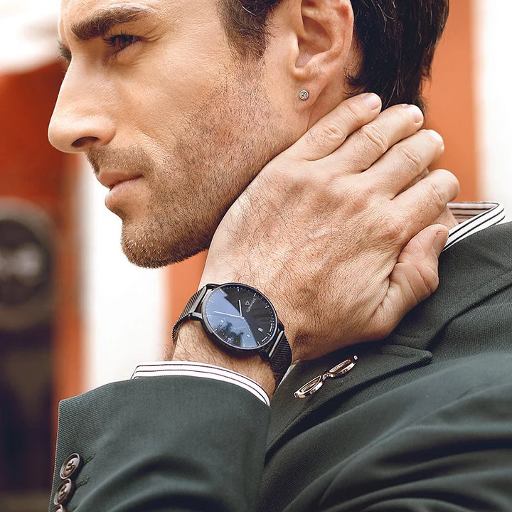 VELION Minimalist Mesh Business Watch displayed in premium box