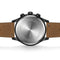 Watch back with brand engraving on a white background