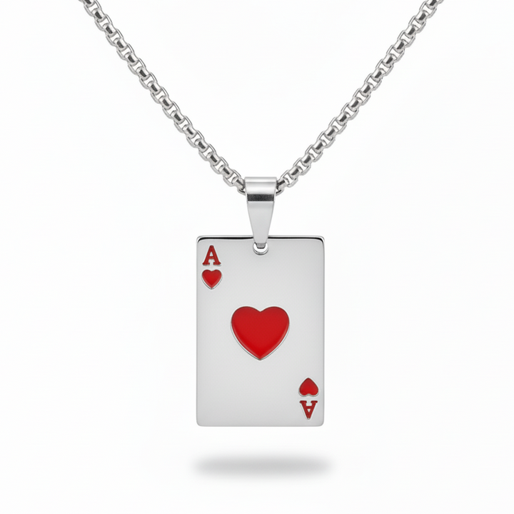 Ace of Hearts Classic Pendant Necklace