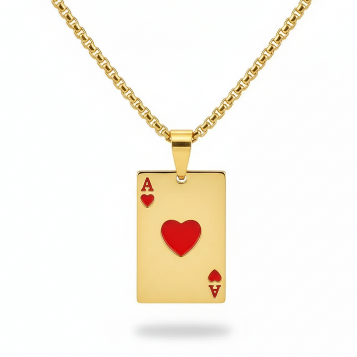 Ace of Hearts Classic Pendant Necklace