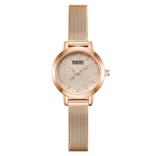 Women’s Quartz Watch in rose gold with slim round case and minimalist dial