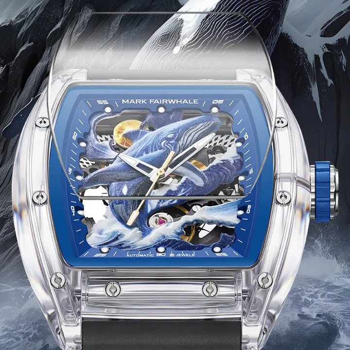 Fairwhale luminous watch 6880 AQUALIXUM with glowing hands and markers for night visibility.
