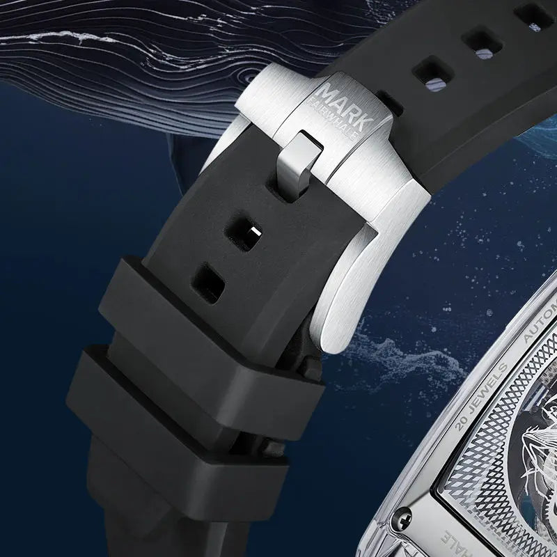 Mark Fairwhale 6880 AQUALIXUM luxury watch with durable sport silicone strap and secure buckle clasp.