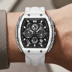 Fairwhale FW-5670 Men’s W - Black watch, close-up on side buttons and crown