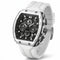 Fairwhale FW-5670 Men’s W - Red watch, detail on tachymeter bezel and subdials