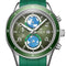 Fairwhale FW-5730 Men's Quartz Watch - Angled Front View, Green Watch