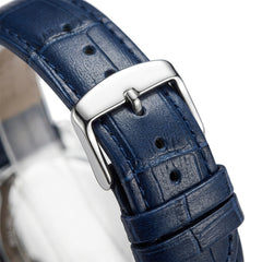 Fairwhale FW-5046 Men's Q - leather strap, metal buckle, macro detail