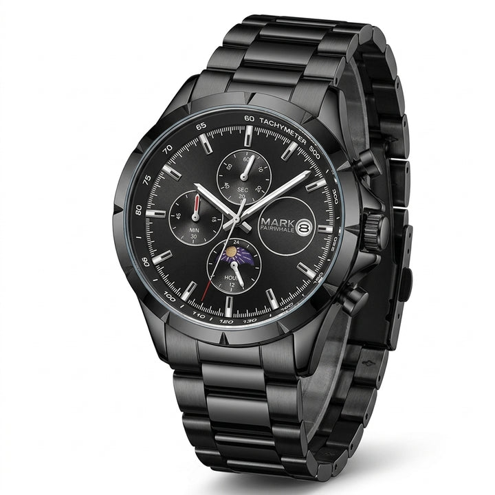 Fairwhale FW-5065 Luminou - luxury watch, stainless steel, white background