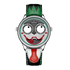 Watch with a unique face design on a white background