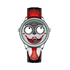 Watch with a unique face design on a white background