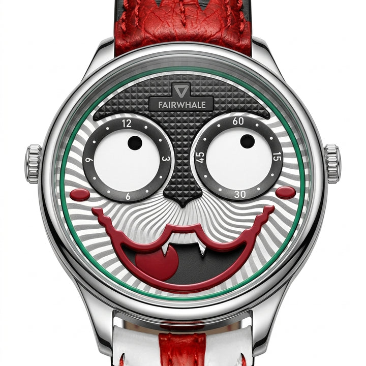 Fairwhale FW-5600 Jester - watch dial, luxury, macro, white background