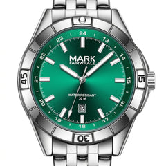 Fairwhale FW-5810 Green Q - green watch dial, luxury details, studio shot