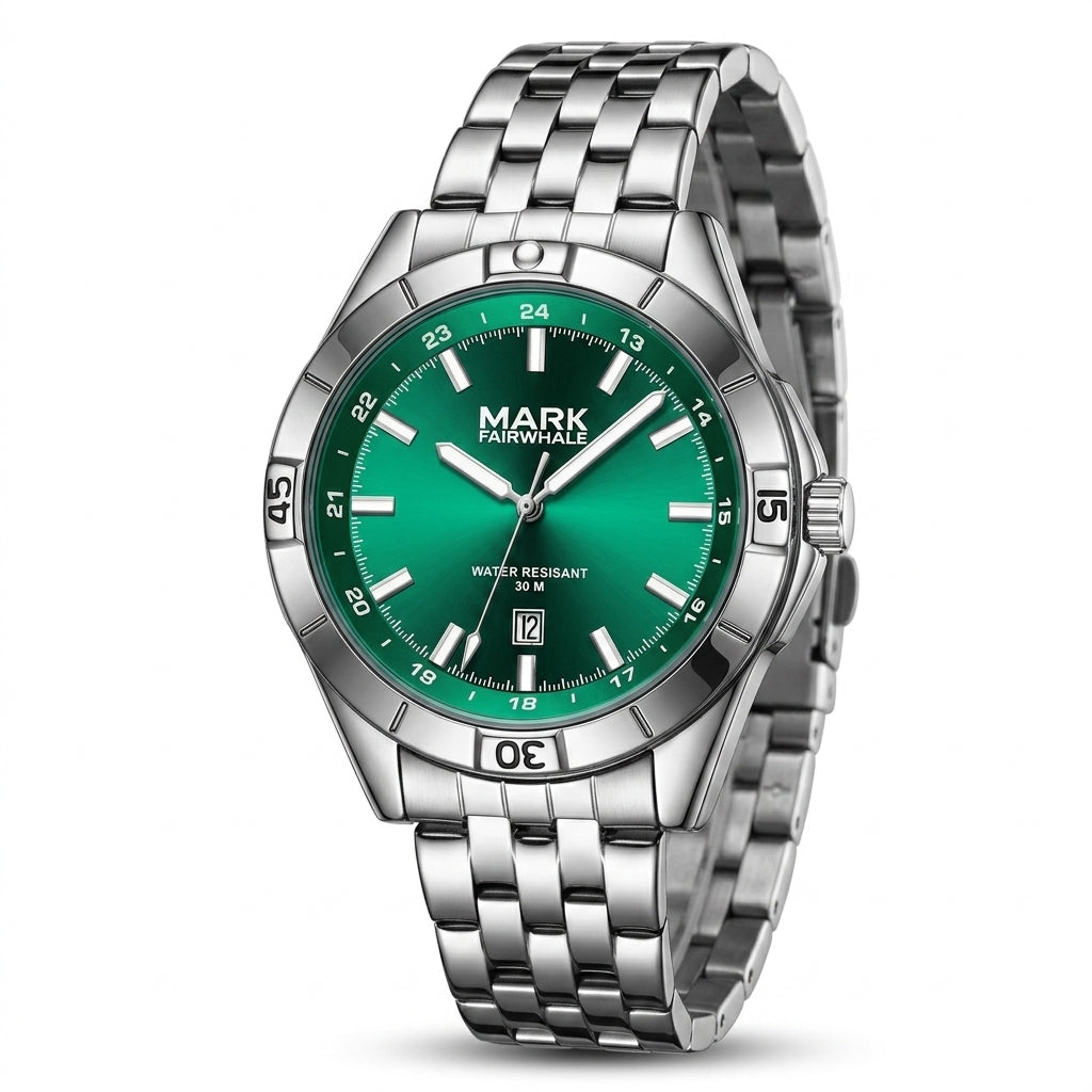 Fairwhale FW-5810 Green Q - luxury watch, green dial, stainless steel