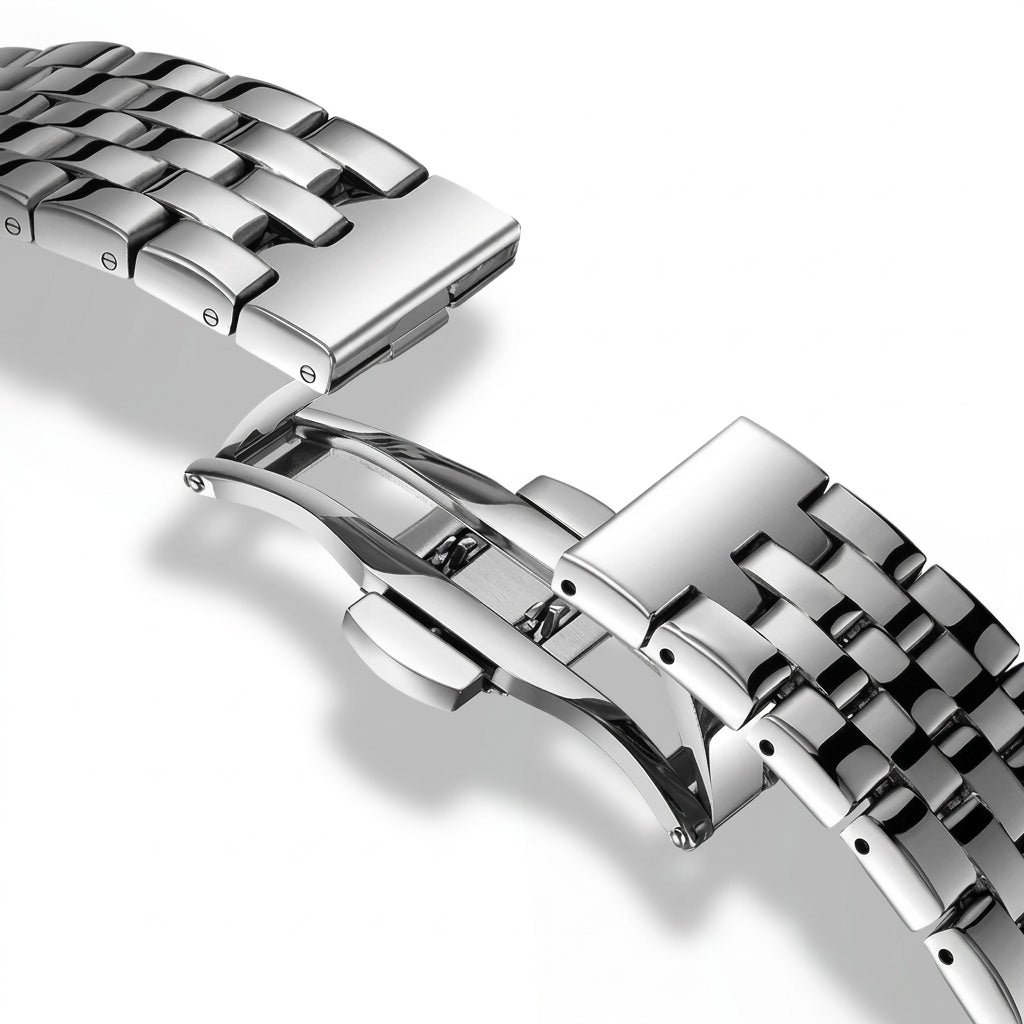 Fairwhale FW-5810 Green Q - watch strap, buckle, macro, leather