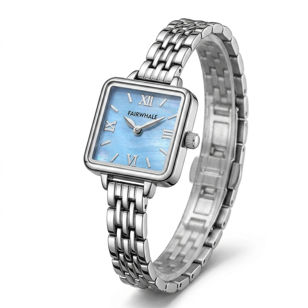 Fairwhale Square Wrist St - luxury watch, stainless steel, studio shot, premium