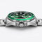 
fairwhale green bezel watch side profile stainless steel diver luxury design