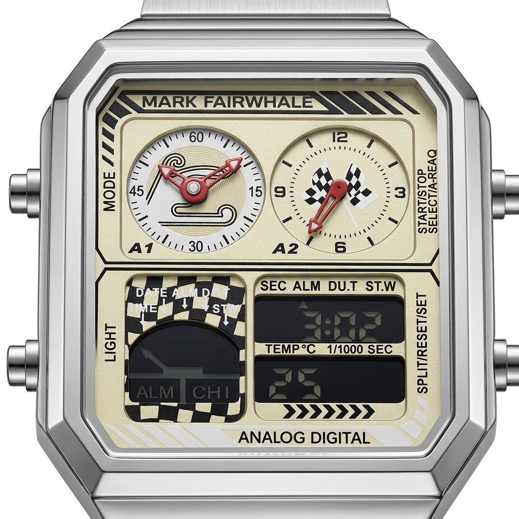 Mark Fairwhale 4460 Recta - Watch dial, macro, studio