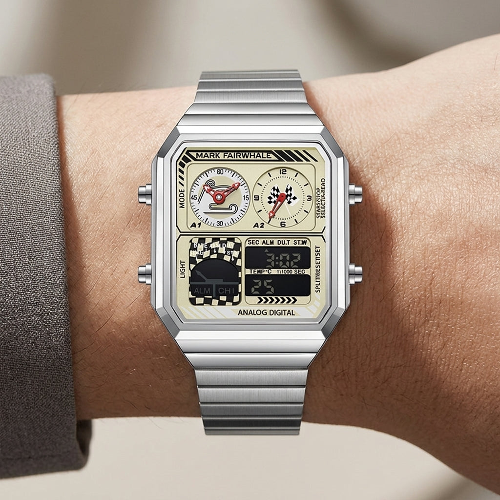 Mark Fairwhale 4460 Recta - Wristwatch, close-up, luxury