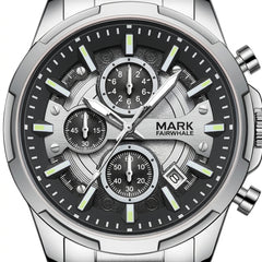 Mark Fairwhale 5028 STENT - luxury watch dial, macro, white background