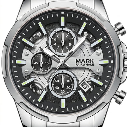 Mark Fairwhale 5028 STENT - luxury watch dial, macro, white background
