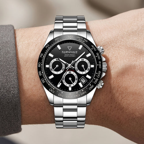Mark Fairwhale 5030 ORION - Wristwatch, close-up, luxury, stainless steel