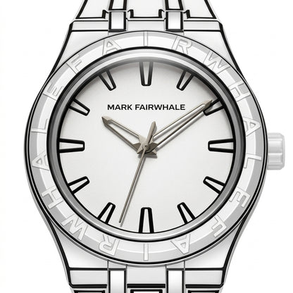 MFW 5110 Mark Fairwhale 5 - White watch on a person&