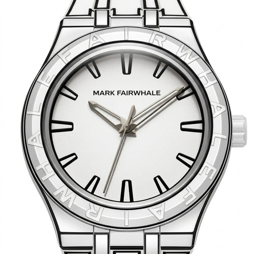 MFW 5110 Mark Fairwhale 5 - White watch on a person&